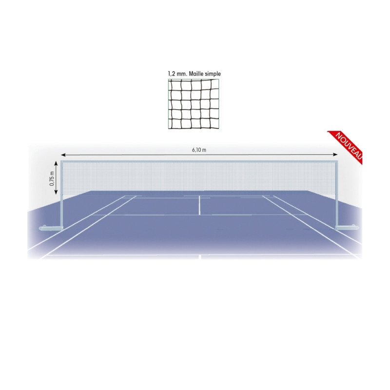Filet badminton - dia. 1.2 mm - maille 19 mm - sans noeuds