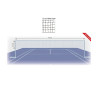 Filet badminton - dia. 1.2 mm - maille 19 mm - sans noeuds