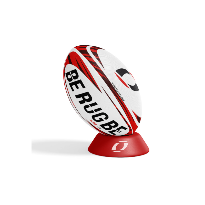 Ballon de rugby Alpha rouge Taille 5