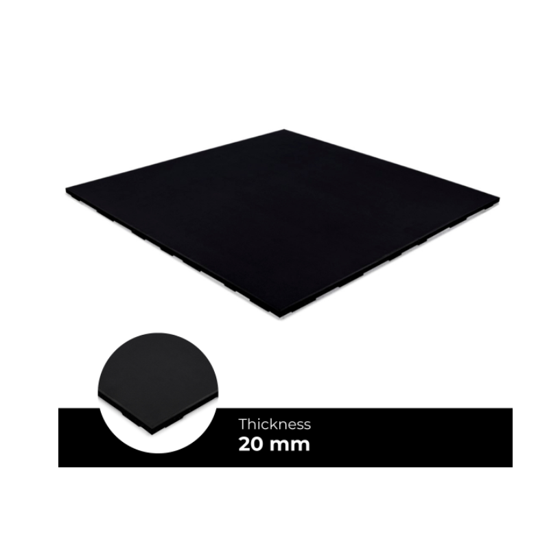 Connect Fitness Tiles – Pure Black – 20 x 1.000 x 1.000 mm