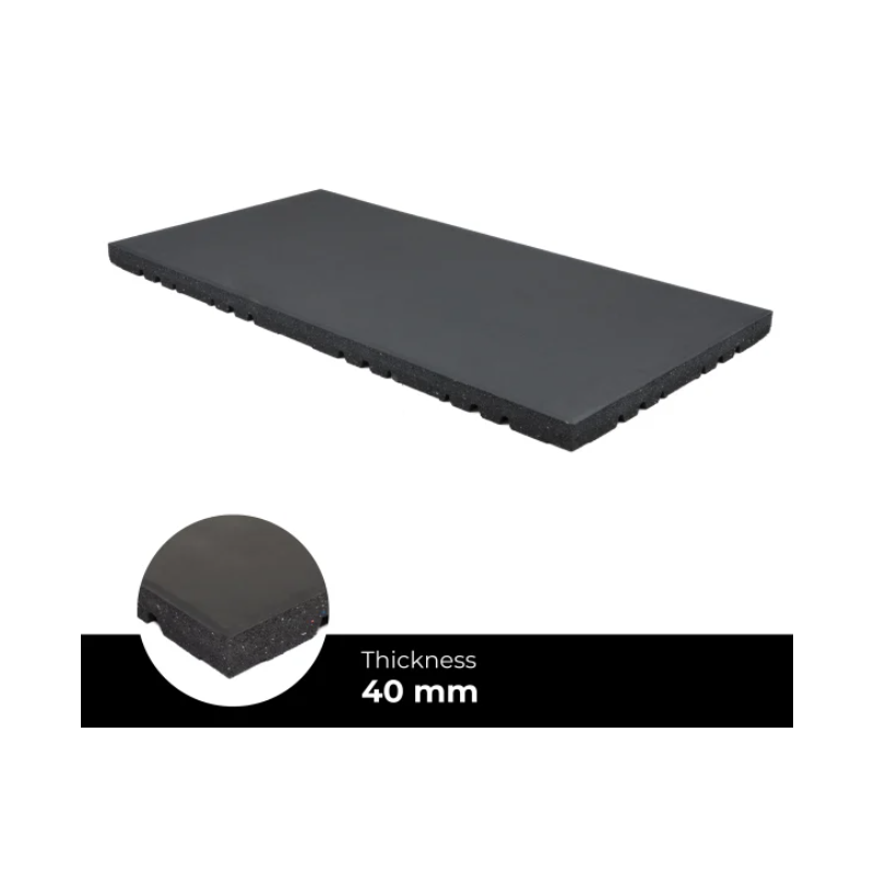 Connect Fitness Tiles – Pure Black – 40 x 500 x 1.000 mm